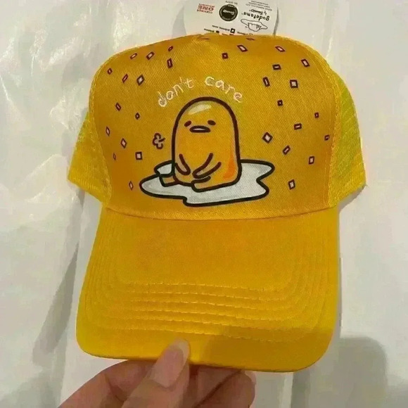 NWT Gudetama Trucker Hat “Don’t care” - OSFM - Picture 1 of 2